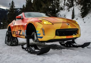 Компания Nissan построила автомобиль на лыжах и гусеничном ходу